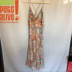 Funky Beaded Silk Diane Von Furstenburg Dress